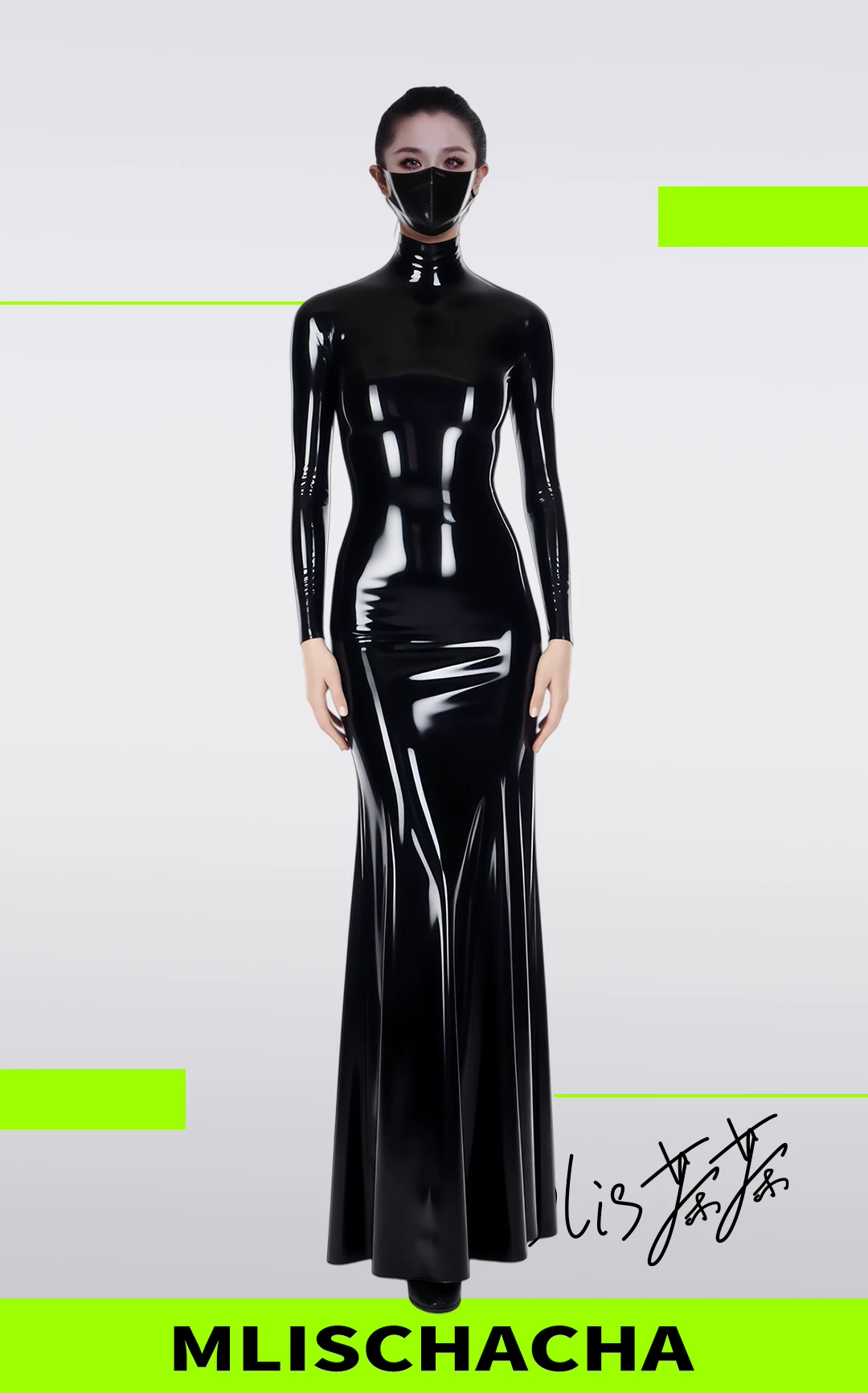 Custom Latex Gown - Fashion Cosplay