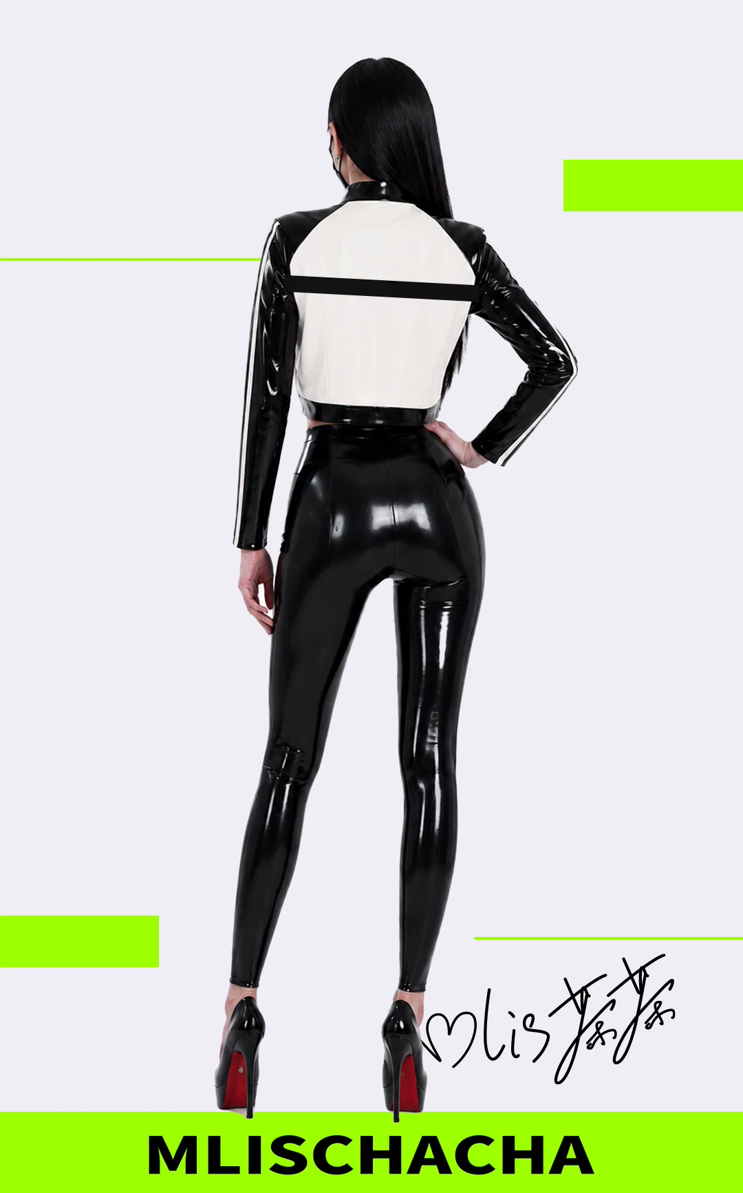 Custom Latex Colorblock Jacket - Fashion
