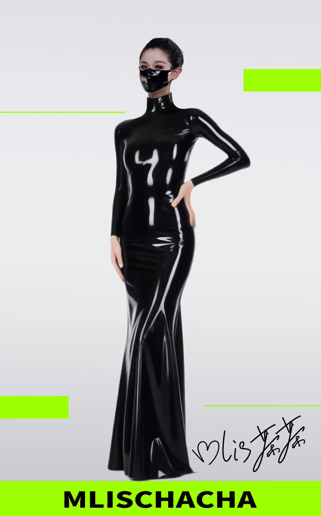 Custom Latex Gown - Fashion Cosplay