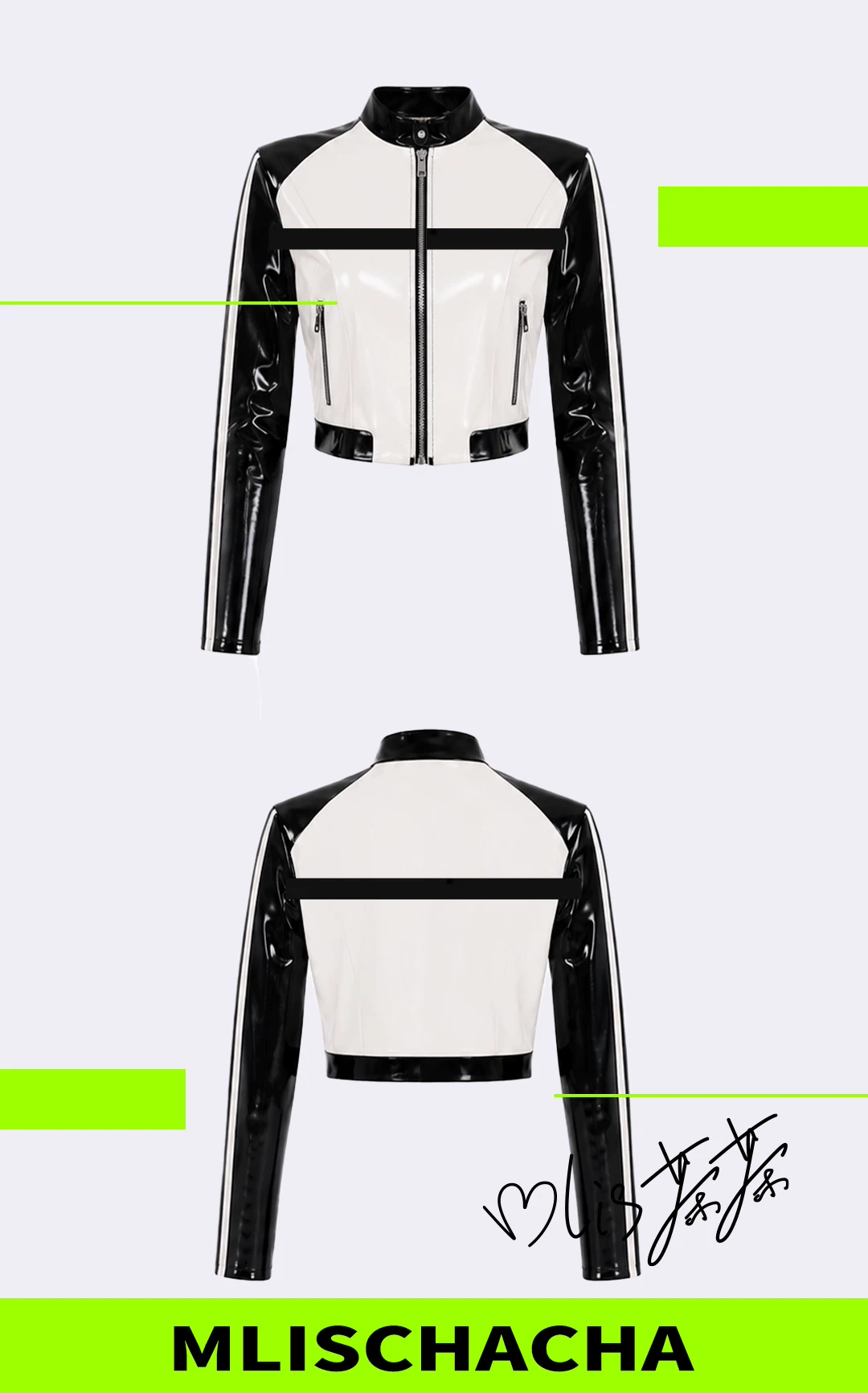 Custom Latex Colorblock Jacket - Fashion