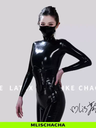 Custom Latex Strong Steel-Boned Corset - Full Accessory
