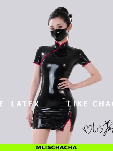 Custom Latex Qipao Dress - Fashion