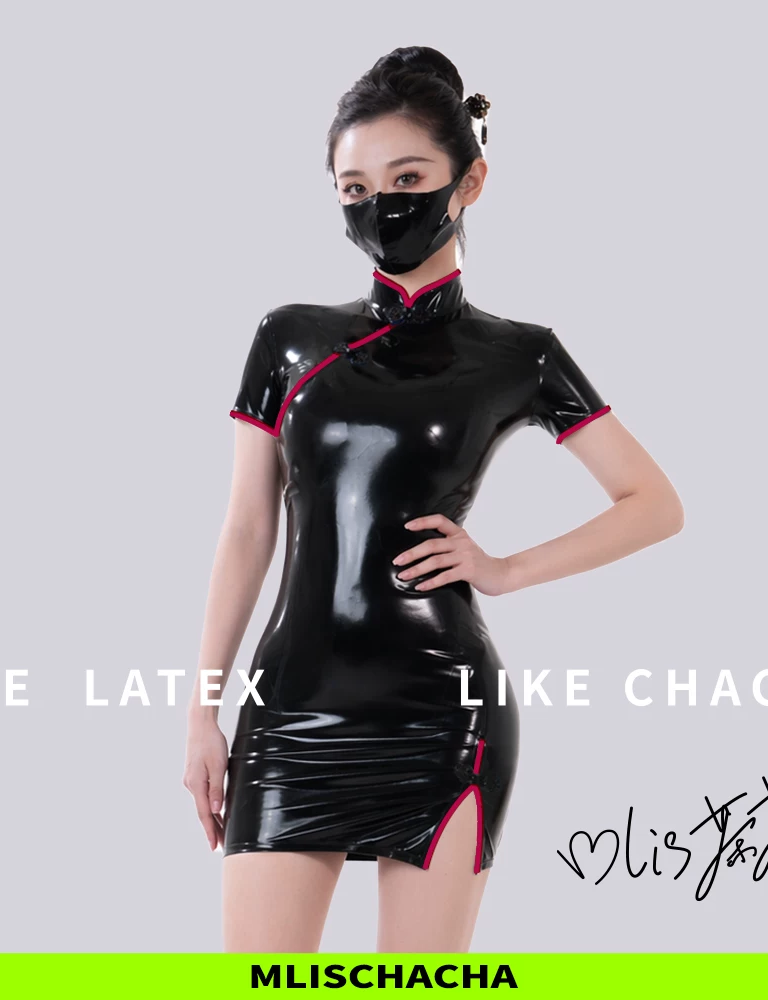 Custom Latex Qipao Dress