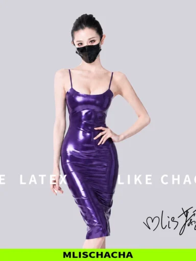 Bespoke Latex Slip Dress - Fashion