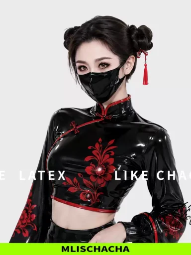 Custom Latex Modern Qipao - Fashion