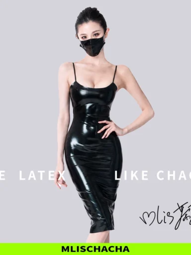 Bespoke Latex Slip Dress - Fashion