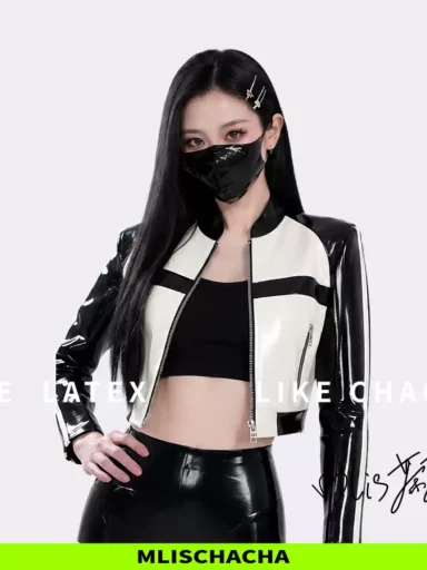 Custom Latex Colorblock Jacket - Fashion