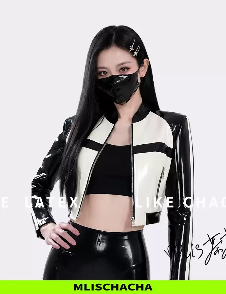 Custom Latex Colorblock Jacket - Fashion