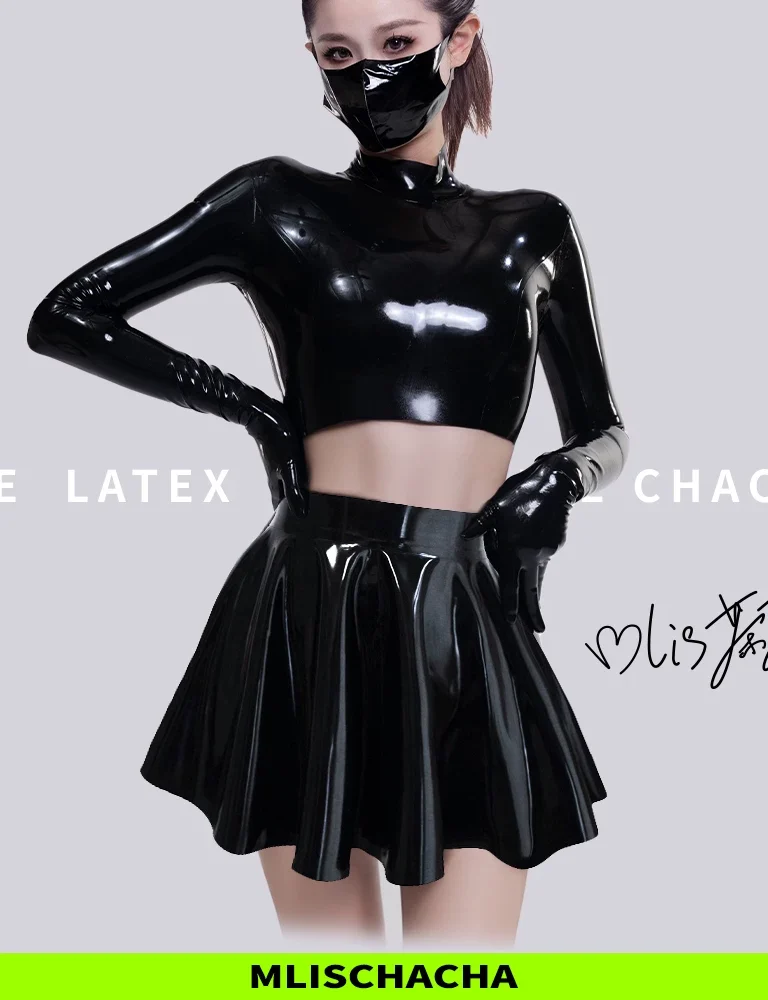 Custom Latex Top & Skirt Set