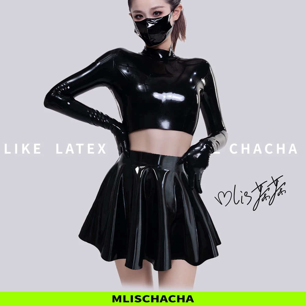 Custom Latex Top & Skirt Set