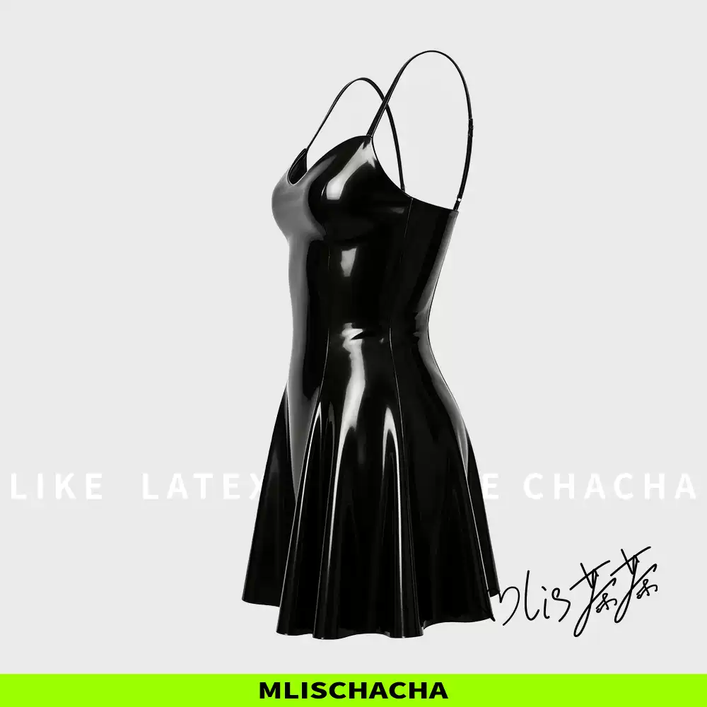 Custom Latex Slip Dress - Wireless
