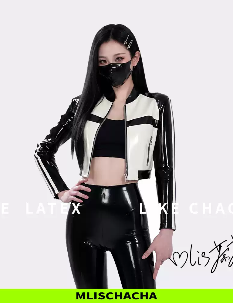 Custom Latex Colorblock Jacket