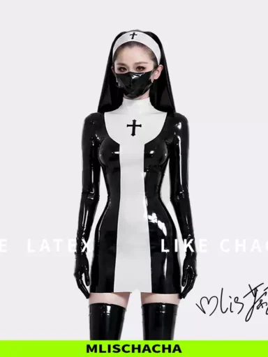 Custom Latex Nun Dress - Long/Short Style