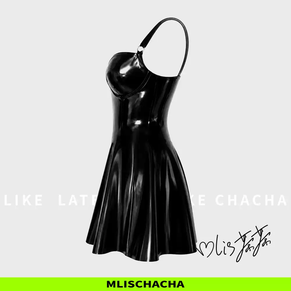 Custom Latex Underwire Slip Dress