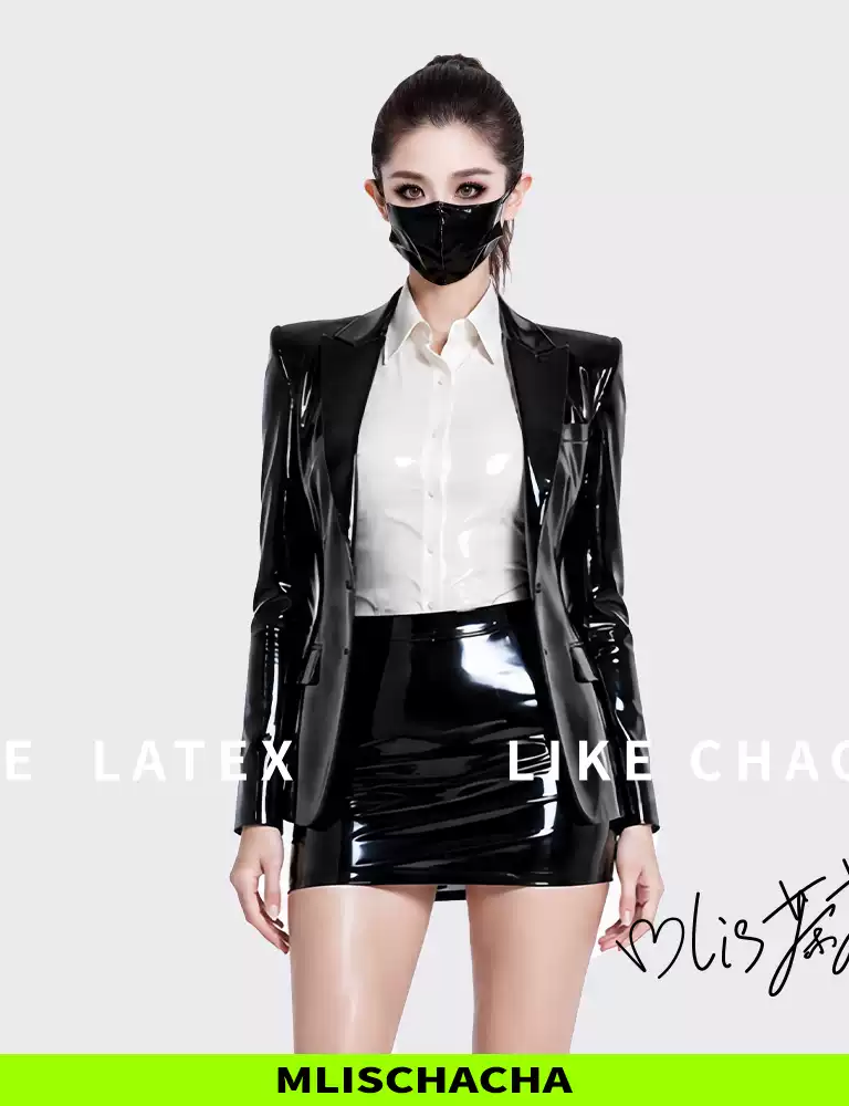 Custom Latex Career Suit with Skirt