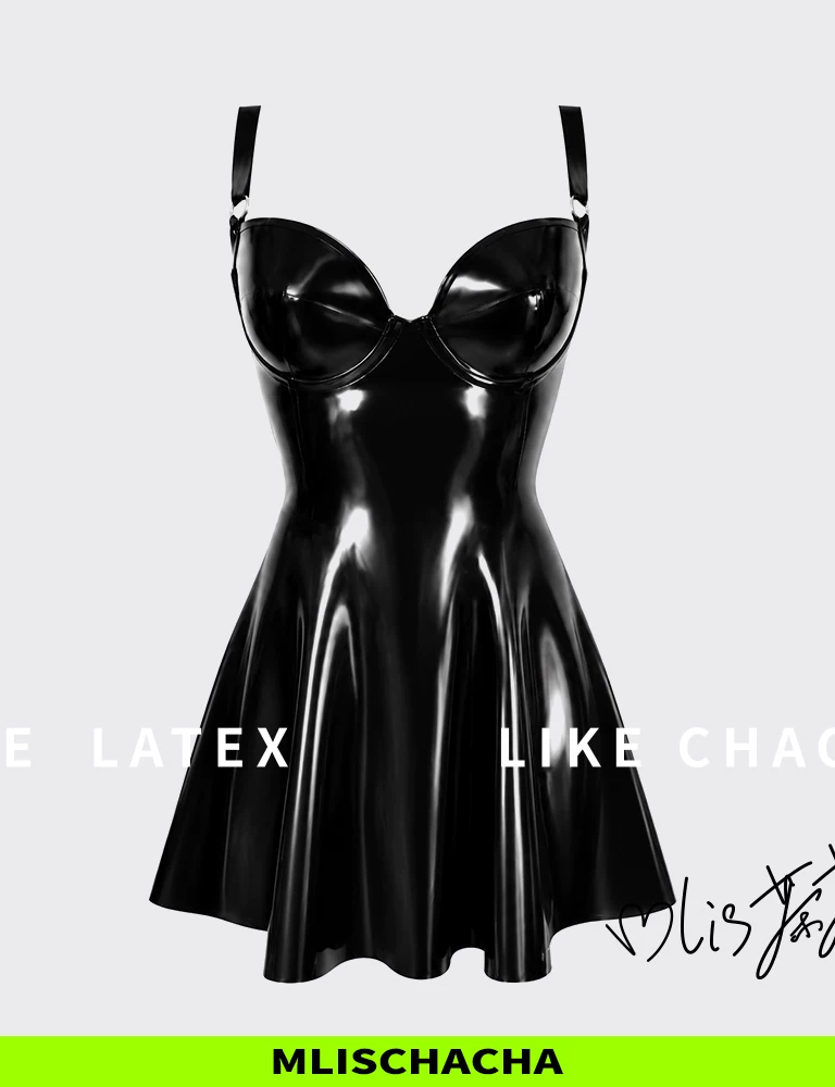 Custom Latex Underwire Slip Dress